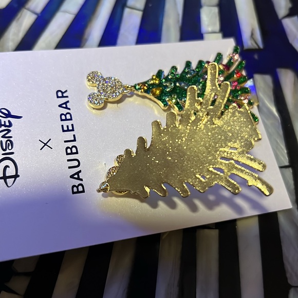Disney BaubleBar Mickey Christmas Tree Earrings - Picture 8 of 9